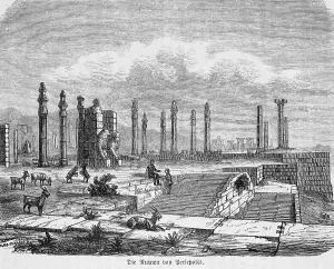 Persepolis, ruins, columns, gate
