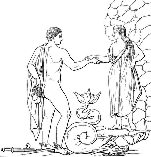Perseus saving Andromeda, Greek mythology