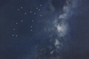 Perseus star constellation, Night sky