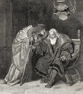 The personification of Care with blind Faust