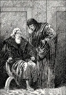The personification of Care with Faust