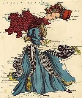 Personified Map, c. 1880, Germany