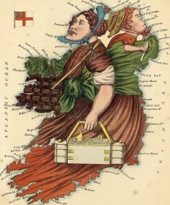 Personified map, c. 1880, Ireland