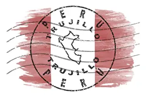Peru Trujillo Round Seal Map Design