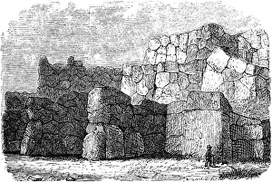 Peruvian city wall Sacsayhuaman in Cusco