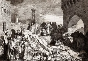 The Pestilence at Florence, 14th century