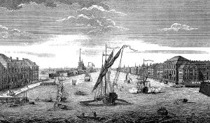 Petersburg, Russia, seen from the Neva