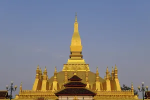 Pha That Luang detail view, Buddhist stupa