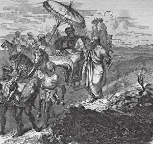 Philip teaching the eunuch of Queen Candaze about Christianity