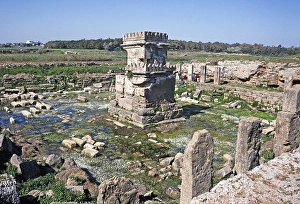 Phoenician temple in Amrit, Syria, from the late 4th century BC, 1998 A well-preserved cube-shaped cella in the centre of the courtyard, Asia