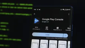 Phone displaying Google Play Console app