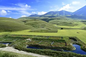 Category Mountain Landscapes Prints: Piano Grande plain, Monte Sibillini National Park