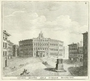 Piazza di Monte Citorio, at the corner of Piazza Colonna
