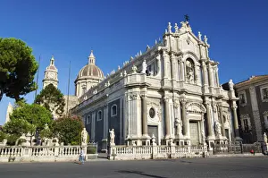 Piazza Duomo or Cathedral Square with Cathedral of Santa Agatha - Catania duomo in Catania