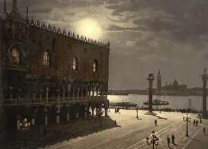 Piazzetta and San Georgio by moonlight