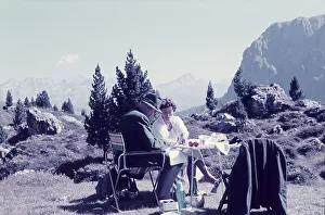 Picnic on the Gardena Pass, Sella Massif