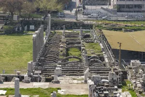 A picture of the basilica of the Smyrna Agora Ancient City in Izmir