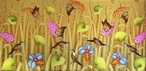 Picture with the image of butterflies