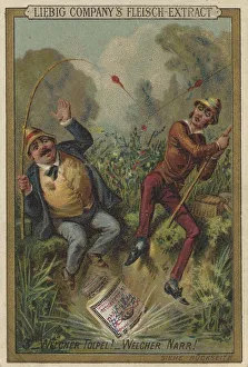 Picture series Two anglers, which dolt