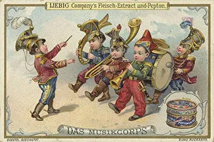 Picture series Children playing military