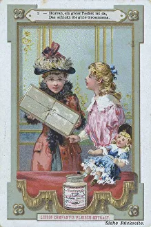 Picture series Children with presents