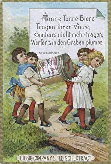 Picture series children and proverbs: Ton ton ton of beers