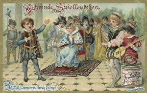 Picture series Children as travelling minstrels