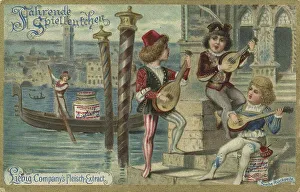 Picture series Children as travelling minstrels