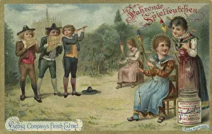 Picture series Children as travelling minstrels