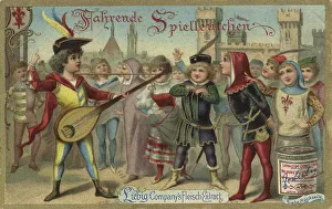 Picture series Children as travelling minstrels