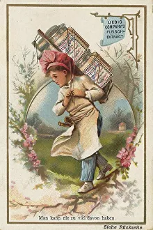 Picture series Children in various professions with Liebig glass