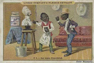 Picture series dark-skinned artists: the last brushstroke