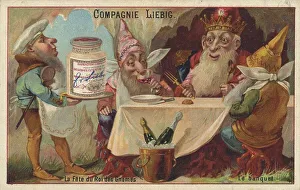 Picture series Dwarfs, the feast of the gnome king