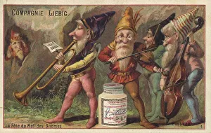Picture series Dwarves, the Feast of the Gnome King