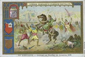 Picture series First Crusade, Godfrey of Bouillon in front of Jerusalem
