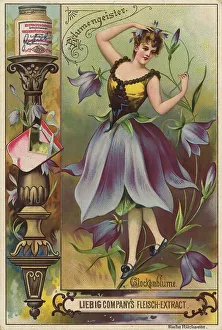 Picture series Flower spirits, woman with bellflower