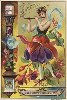 Picture series Flower spirits, Woman with fuchsia