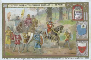 Picture series Fourth Crusade, The young Alexis lAnge moves Prince Balduin IX to free his brother