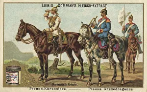 Picture series German Army V. Prussian Cuirassiers and Prussian Guards Dragoons