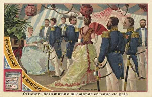 Picture series German Navy, Officiers de la marine allemande en tenue de gala