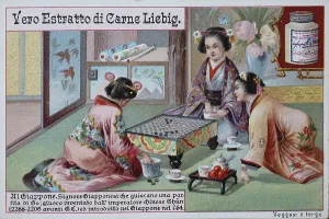 Picture series Japan, Japanese ladies playing a game of Go
