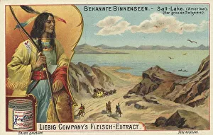 Picture series Known inland lake with natives