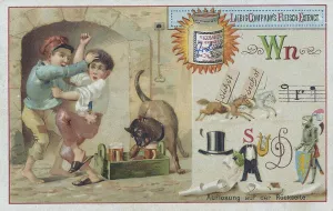 Picture series letter puzzle, historical