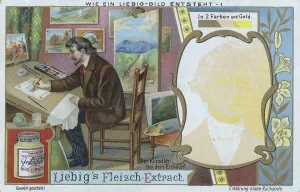 Picture series How a Liebig picture is created