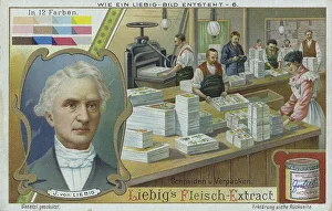 Picture series How a Liebig picture is created