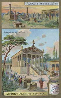 Picture series Pompeii once and in 1900