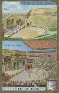 Picture series Pompeii once and in 1900