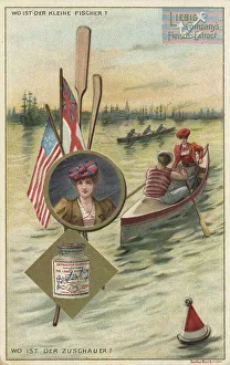 Picture series Riddle, where is the little fisherman