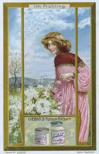 Picture series In Spring, Young Woman with Flowers