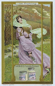 Picture series In Spring, Young Woman with Flowers
